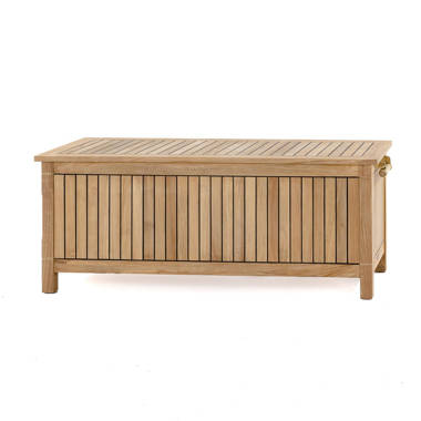 Teak garden storage discount bench